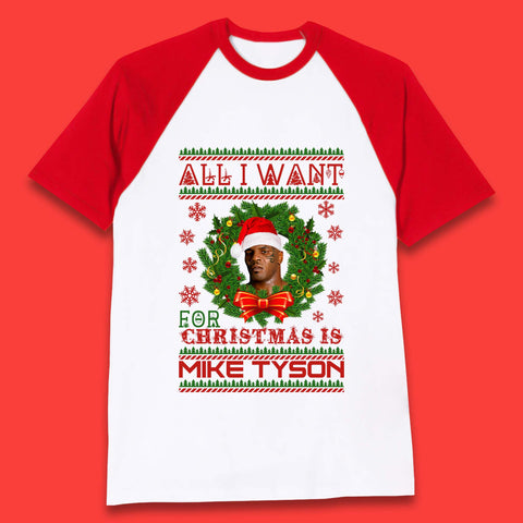 Mike Tyson Christmas Baseball T-Shirt