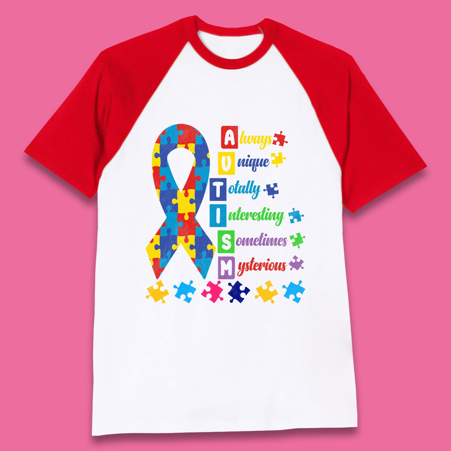 Autism Always Unique Baseball T-Shirt