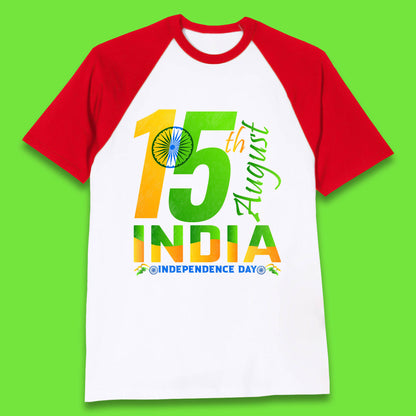  Indian Flag Indian Pride Baseball T Shirt