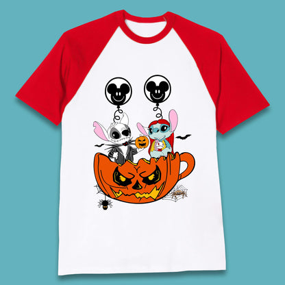 jack and sally baseball t shirt