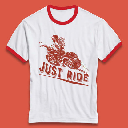 Just Ride Ringer T-Shirt