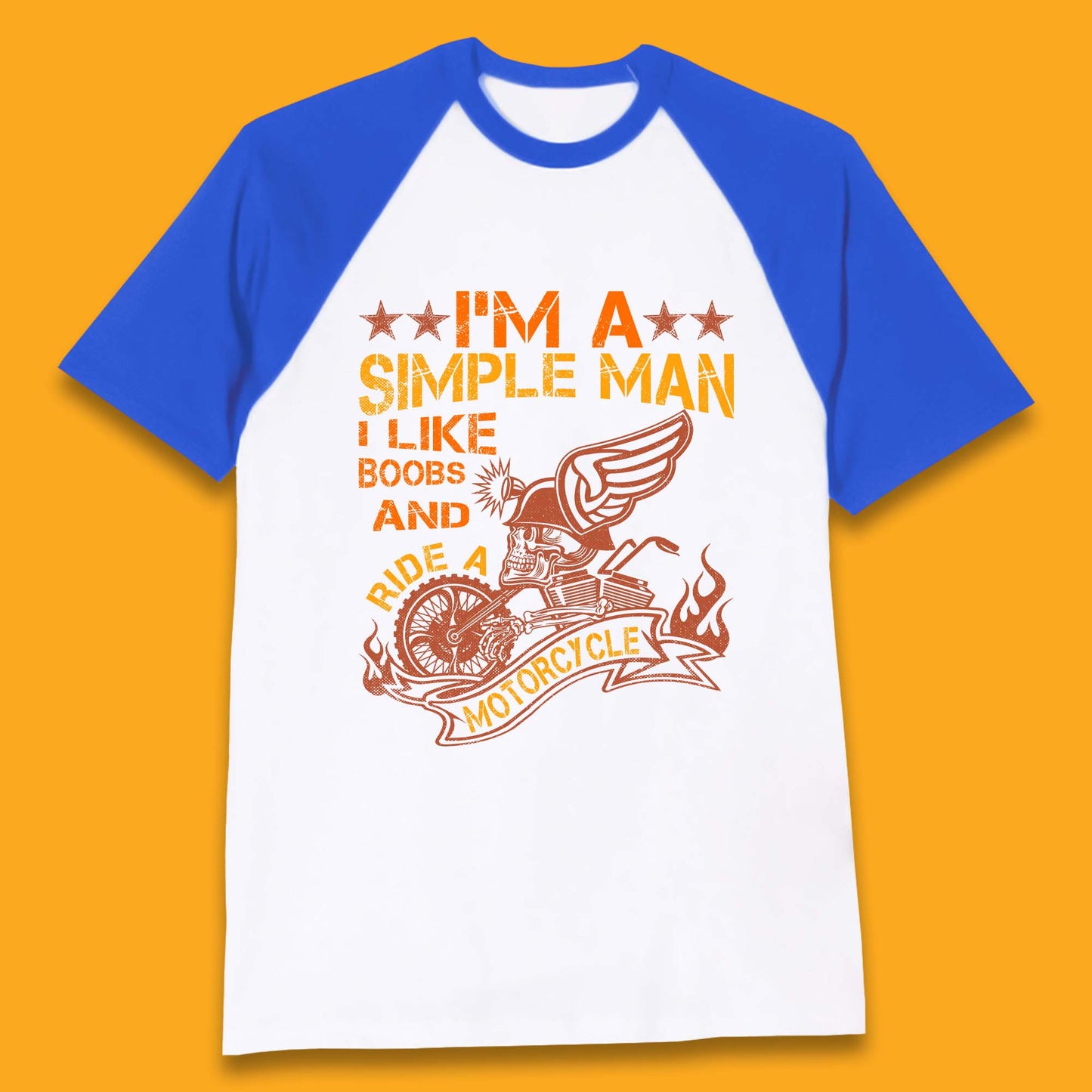 Boobs And Motorcycle Baseball T-Shirt