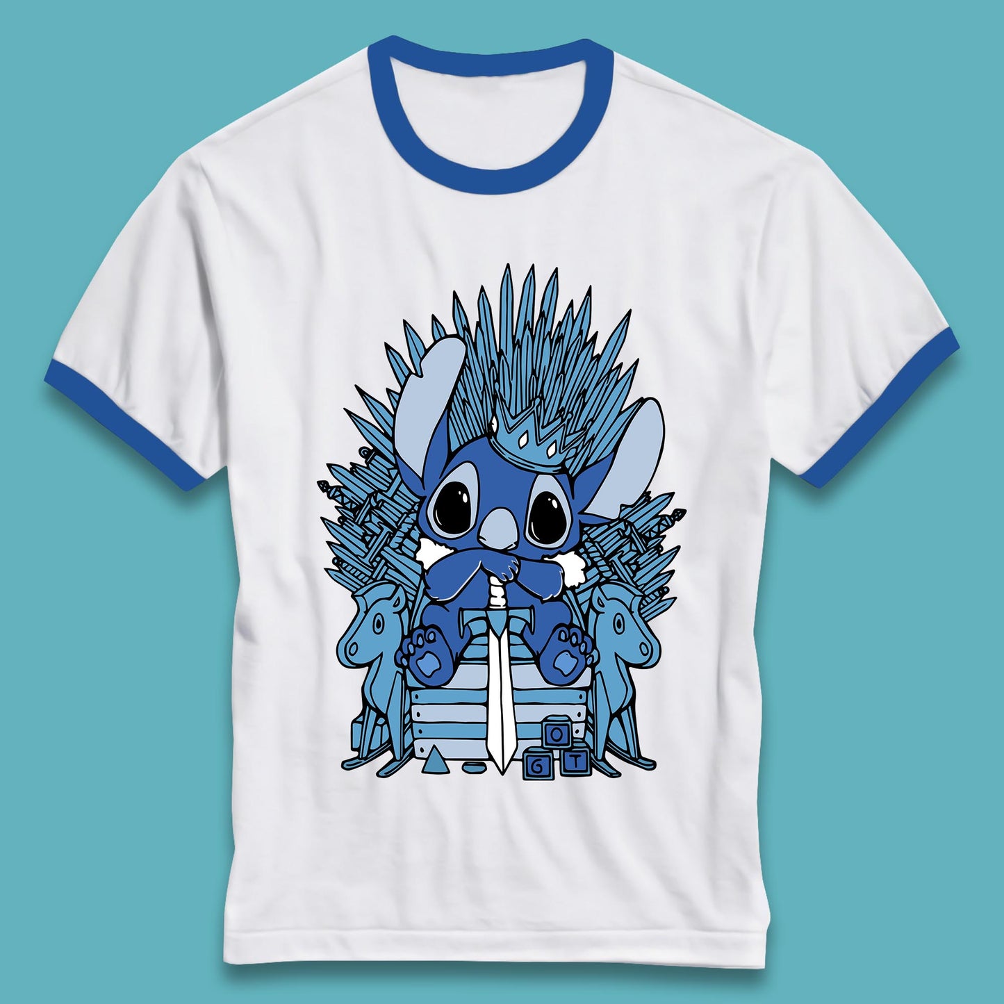 Disney Stitch Game Of Thrones Movie Parody The Throne Lilo And Stitch Ringer T Shirt