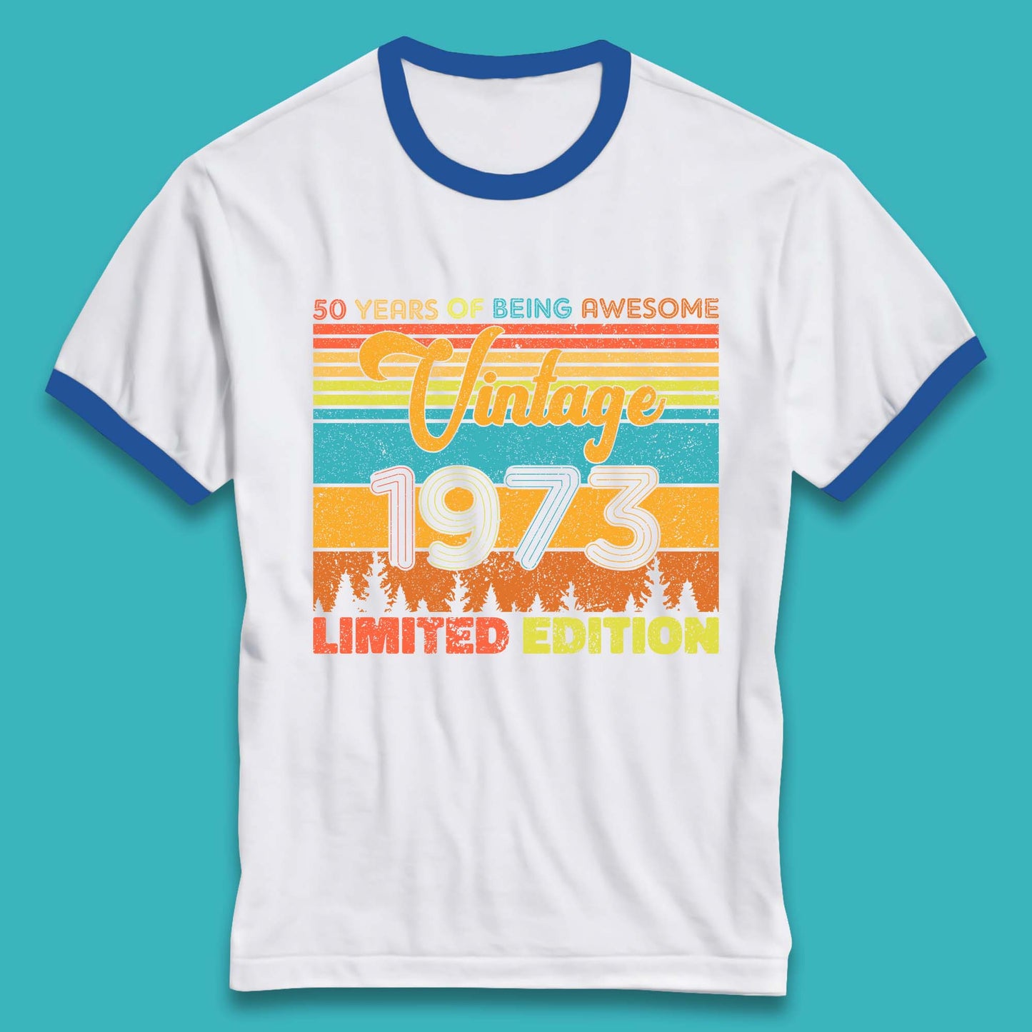 50 Years Of Being Awesome Vintage 1973 Limited Edition T Shirt 