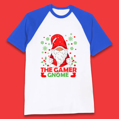 the gamer gnome christmas baseball t shirt