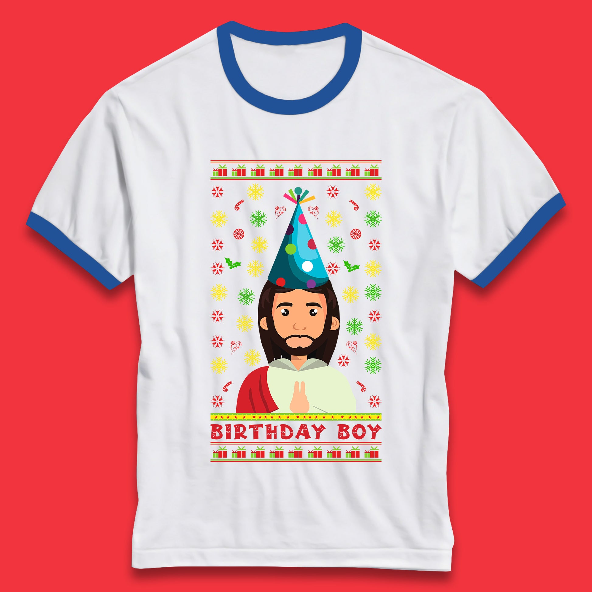 jesus birthday boy christmas ringer t shirt