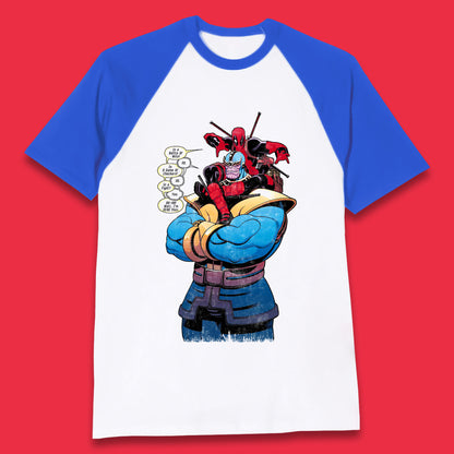 Marvel Comics Deadpool Minibus 3 Deadpool VS Thanos Comic Book Fictional Character Baseball T Shirt