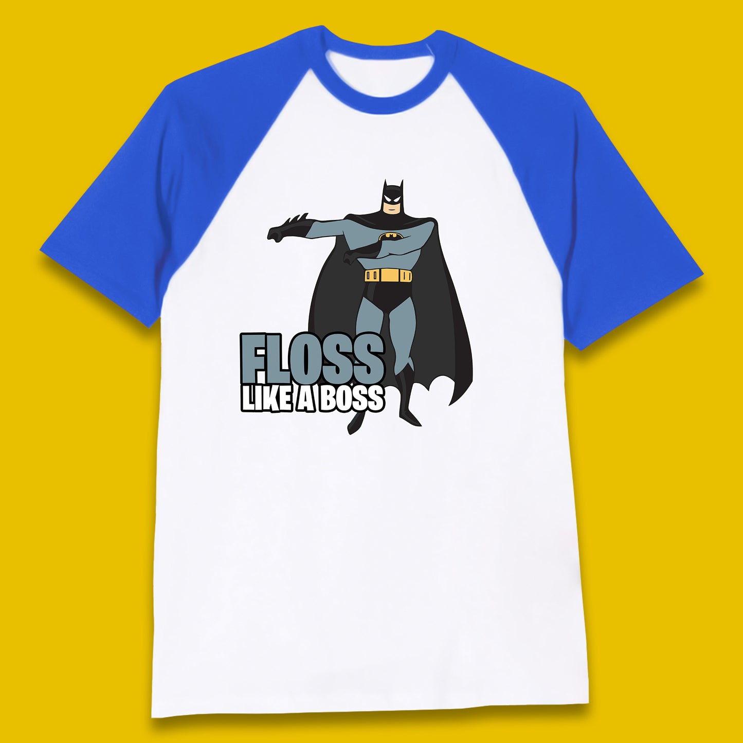 Batman Floss Like A Boss DC Comics Action Adventure Superheros Movie Character Baseball T Shirt