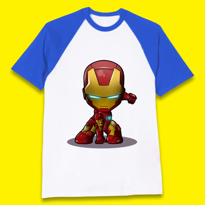 Marvel Avenger Iron Man Movie Character Ironman Costume Superhero Marvel Comics Baseball T Shirt