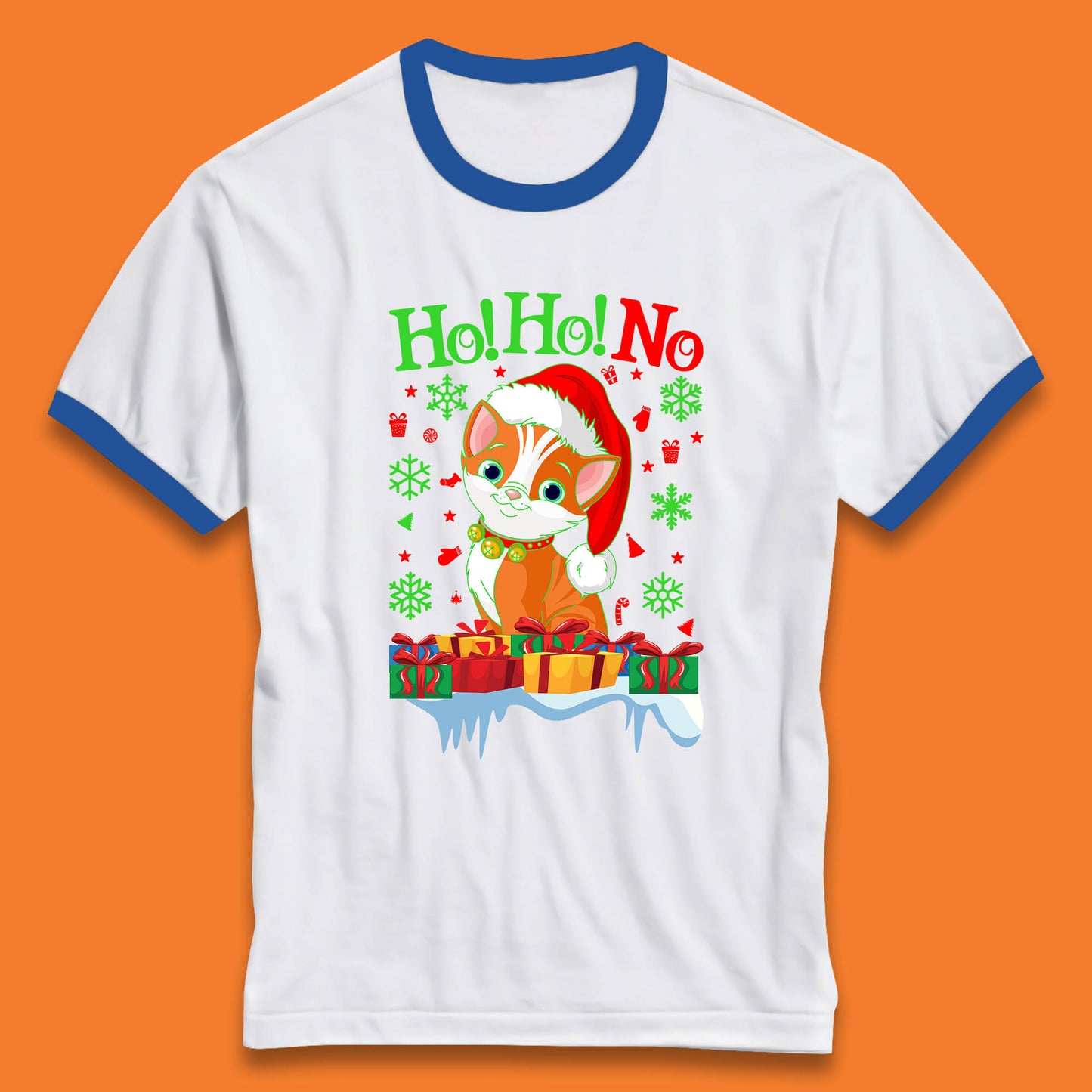 ho ho no christmas cat tee