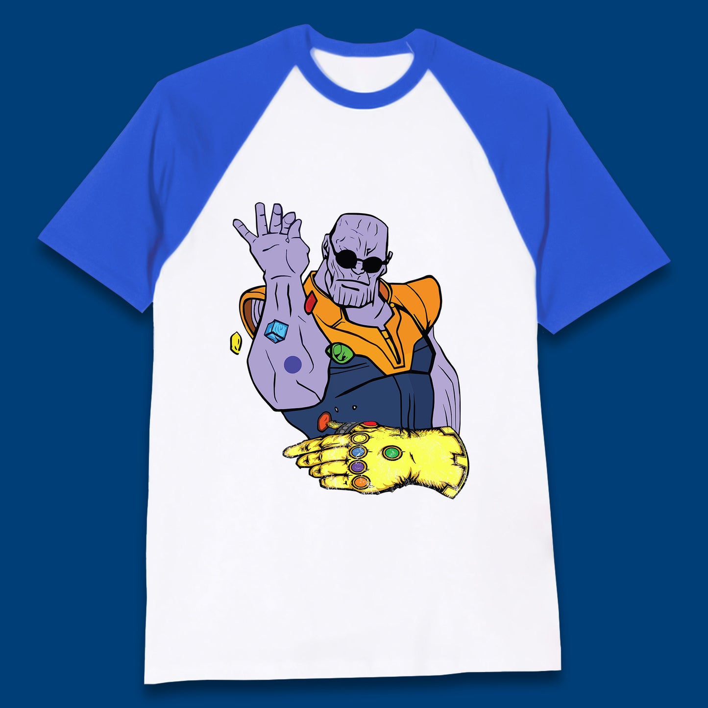 Thanos Infinity Stones Bae Avengers Infinity War Salt Bae Thanos Spoof Marvel Comics Infinity Gauntlet Baseball T Shirt