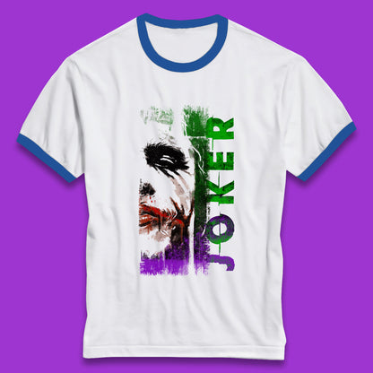 Joker Face Movie Villain Comic Book Character Supervillain Movie Poster Ringer T Shirt