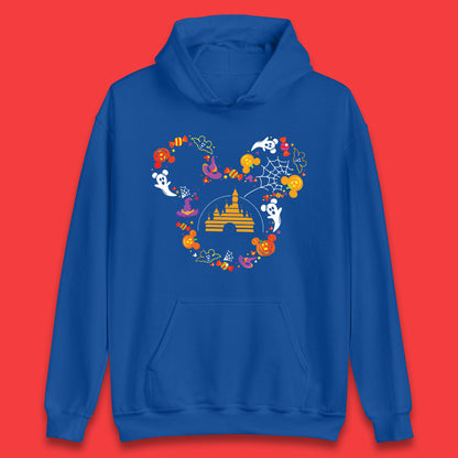 Halloween Mickey Mouse Disney Castle Halloween Elements Scary Boo Unisex Hoodie