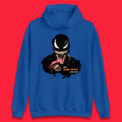 Venom Your Jaffa Cakes Look Tasty Marvel Avengers Venom Face Marvel Comics Movie Character Unisex Hoodie