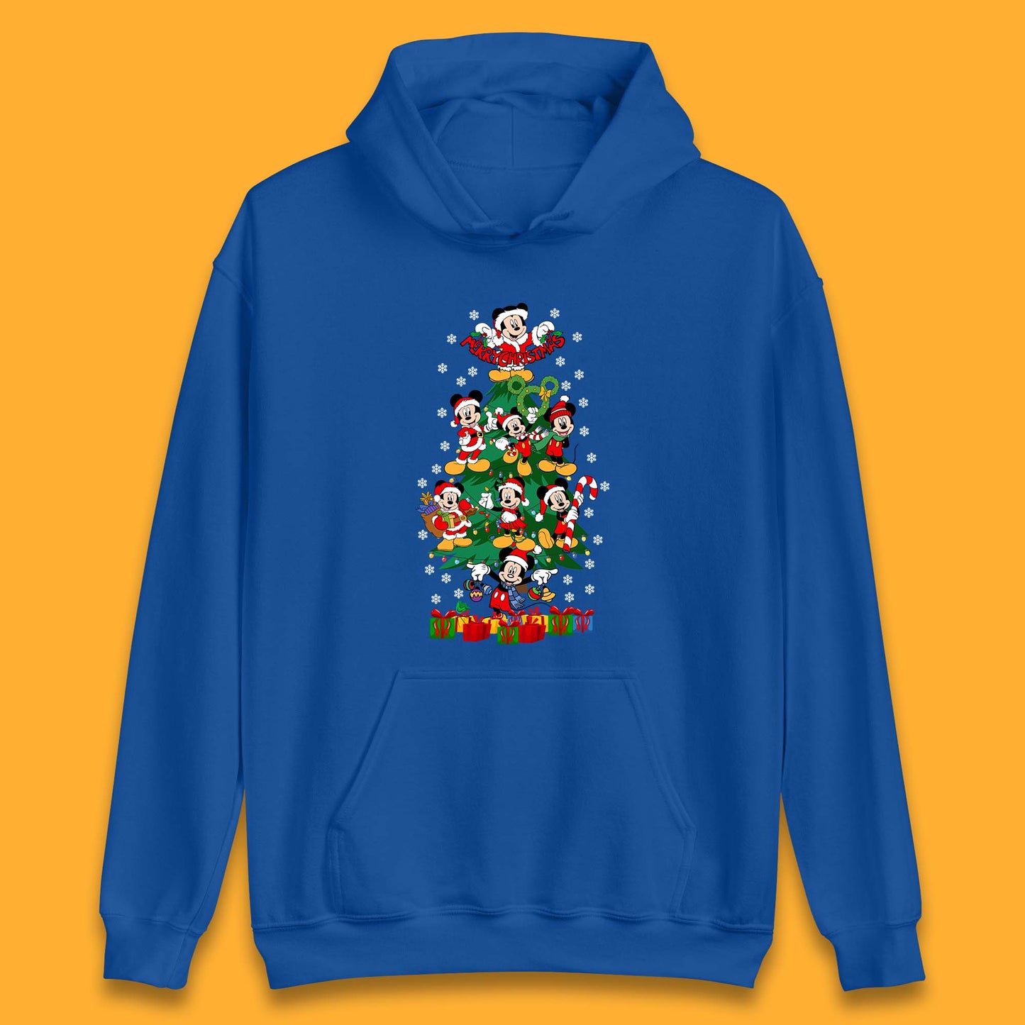 mickey mouse christmas tree hoodie