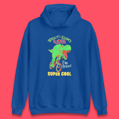 Dinosaur Riding Bicycle Unisex Hoodie