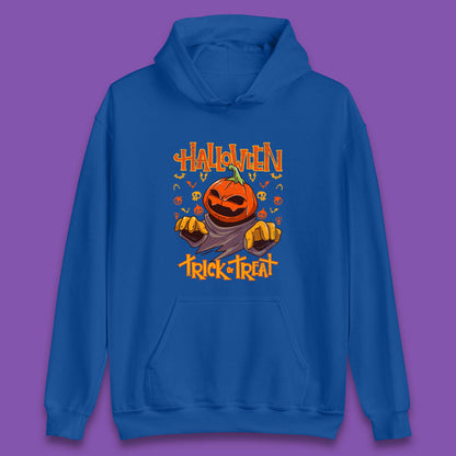 Halloween Trick Or Treat Pumpkin Character Halloween Scary Evil Pumpkin Unisex Hoodie