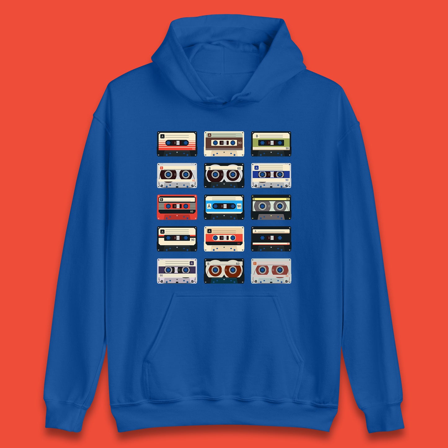 Vintage Cassettes Tapes Retro Rock Band Old School Music Lover Unisex Hoodie