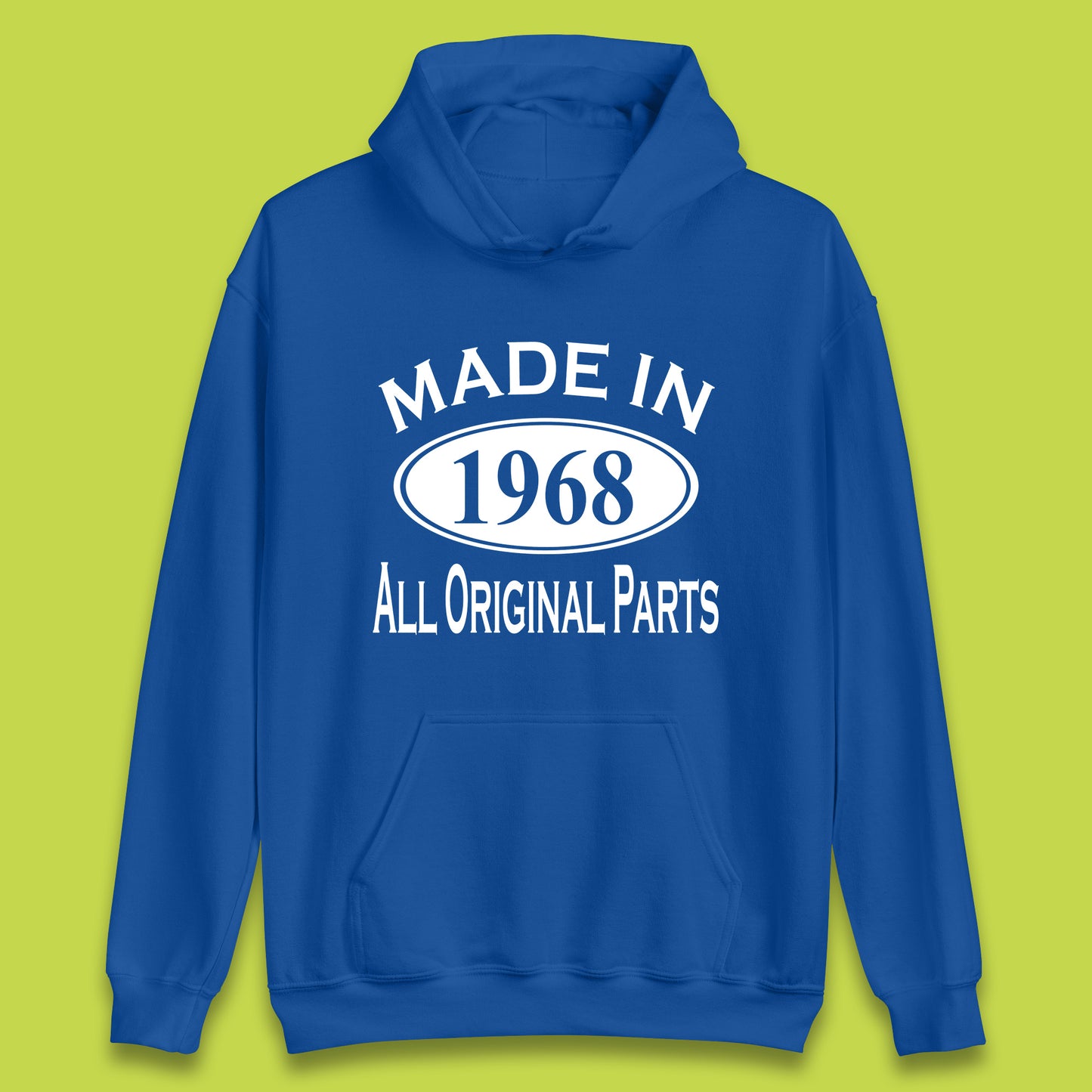 Made In 1968 All Original Parts Vintage Retro 55th Birthday Funny 55 Years Old Birthday Gift Unisex Hoodie