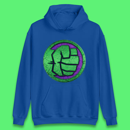 Marvels Avengers The Incredible Hulk Smash Fist Circle Logo Hulk Giant Man Hulk Superhero Movies Unisex Hoodie