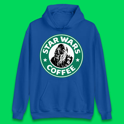 Chewbacca Star Wars Coffee Sci-fi Action Adventure Movie Character Starbucks Coffee Spoof 46th Anniversary Unisex Hoodie