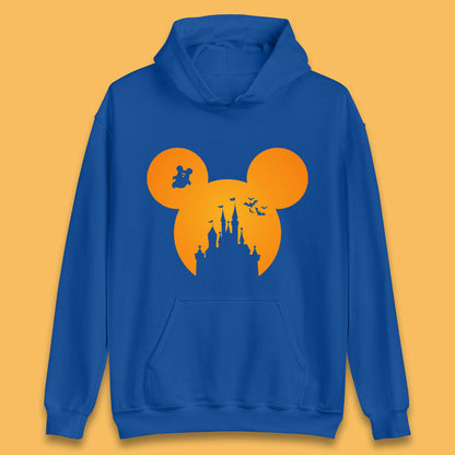 Disney Mickey Mouse Happy Halloween Disney Castle Halloween Scary Boo Flying Bats Unisex Hoodie