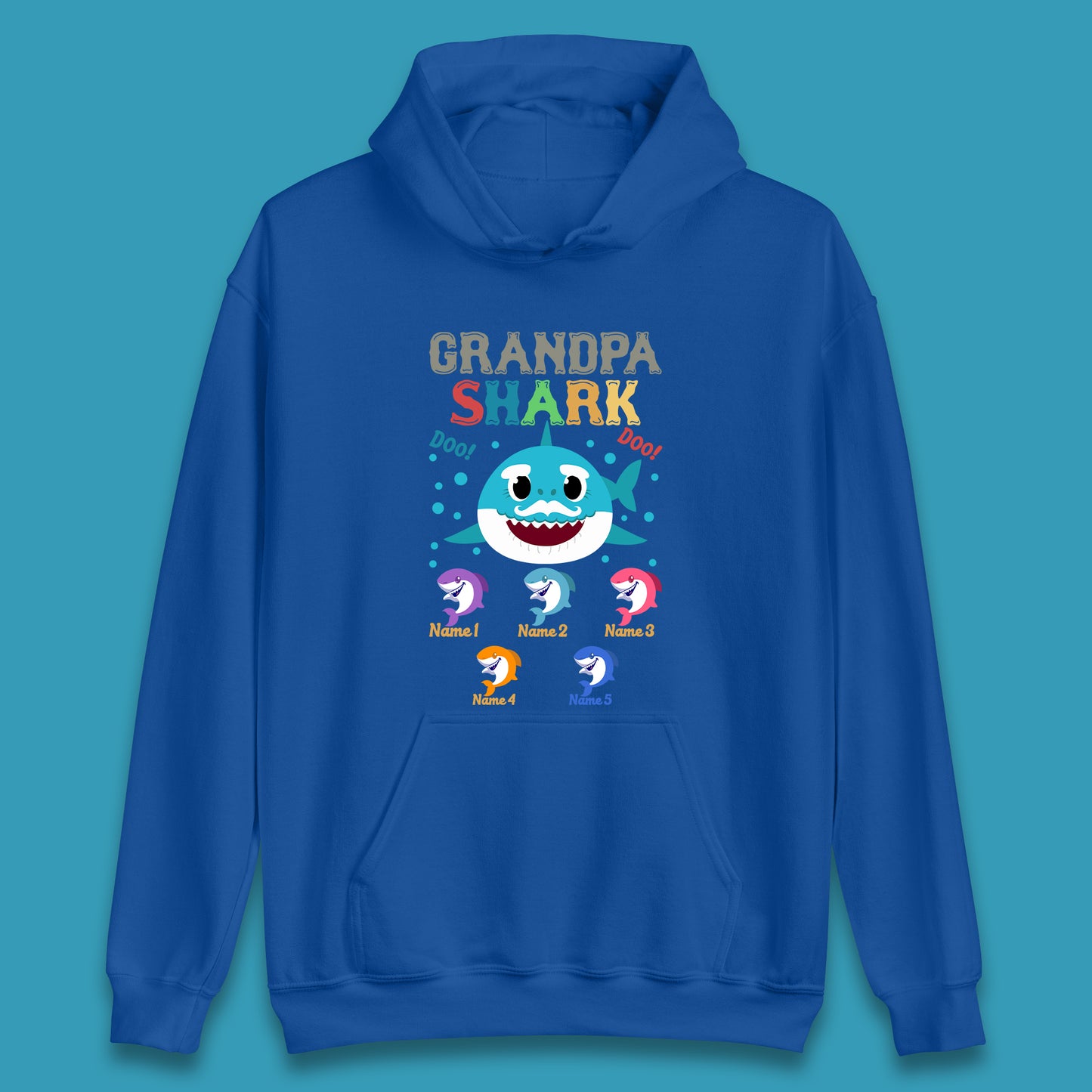 Personalised Grandpa Shark Unisex Hoodie