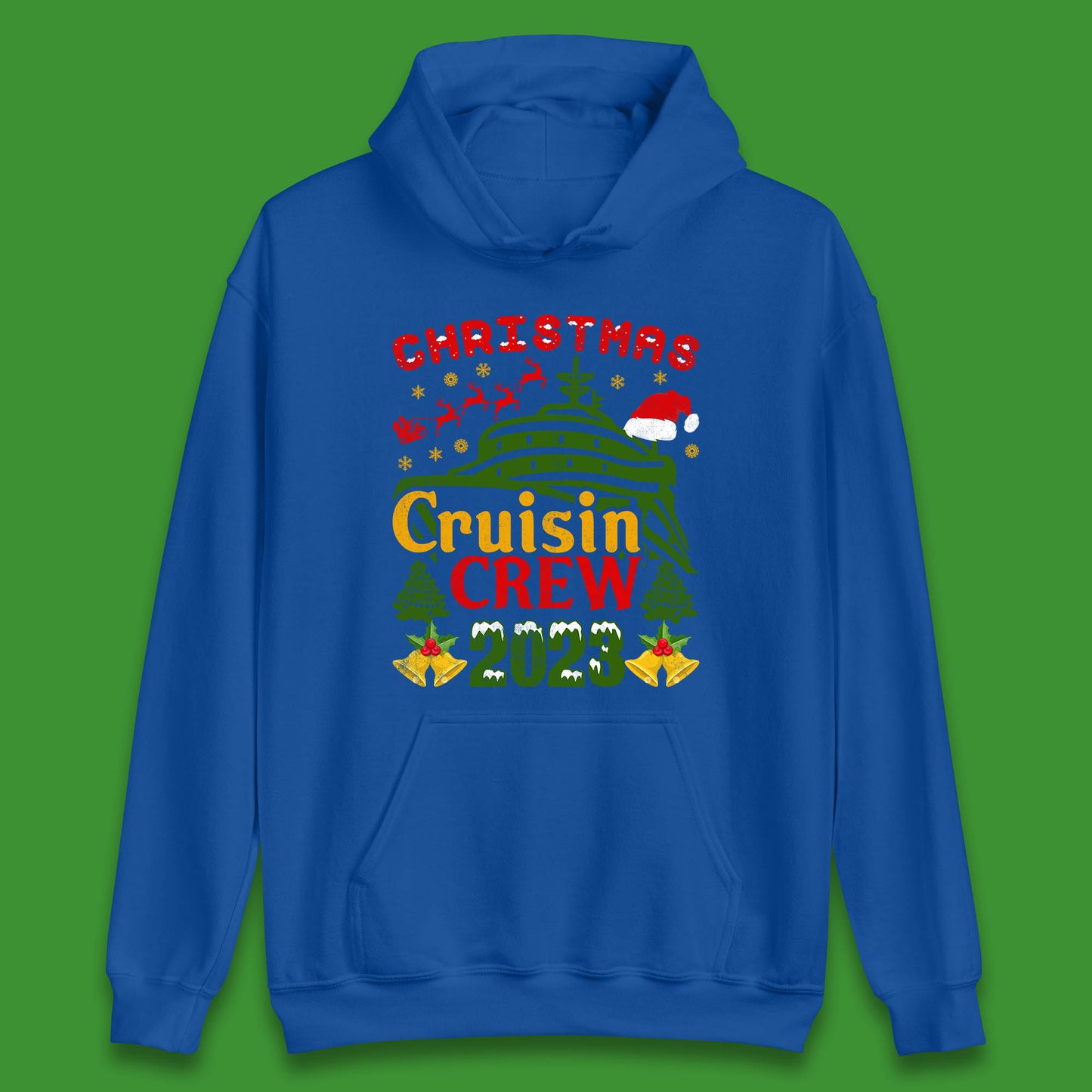 Christmas Cruisin Crew 2023 Xmas Cruise Vacation Cruising Squad Unisex Hoodie