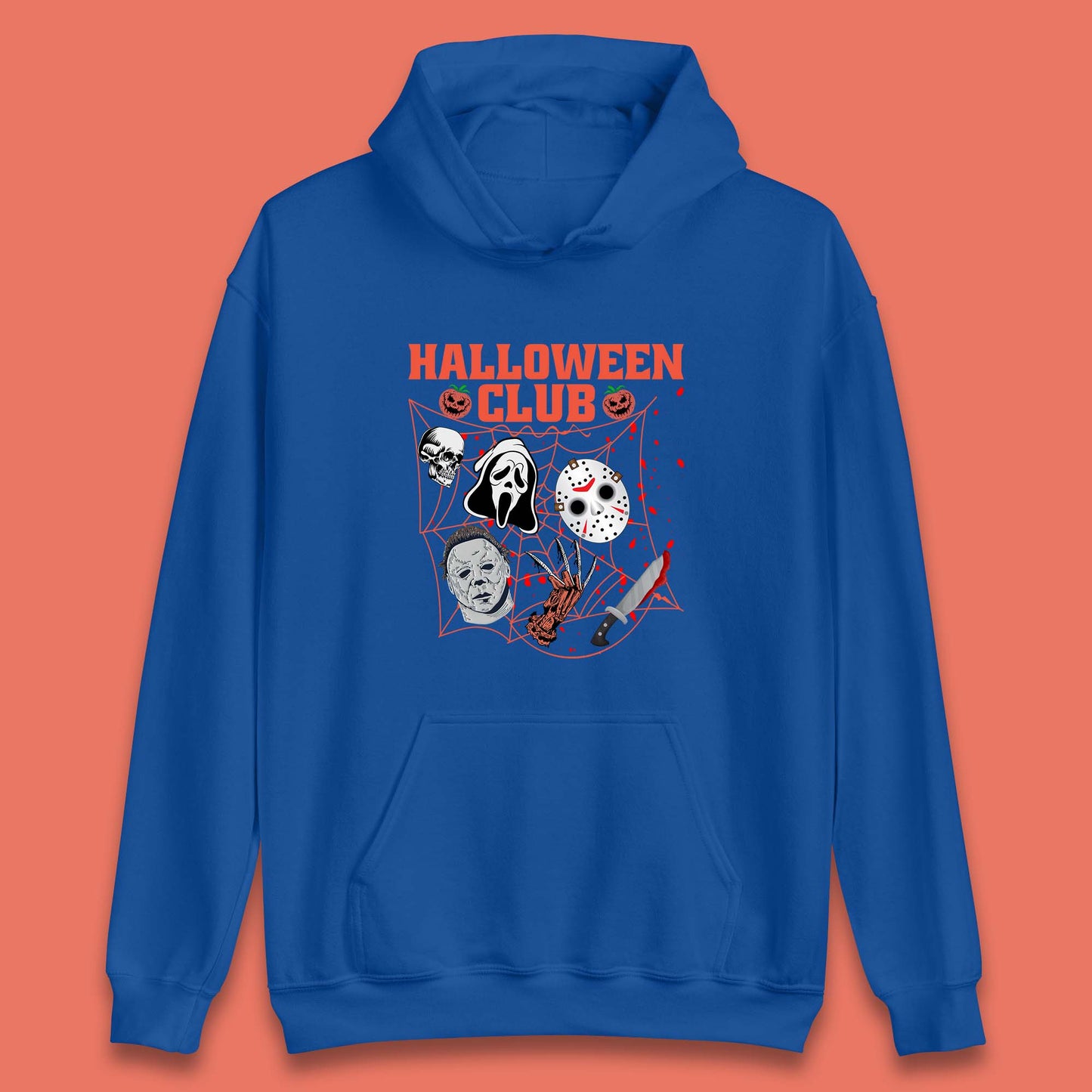 Halloween Club Horror Scary Friends Halloween Horror Movie Characters Unisex Hoodie