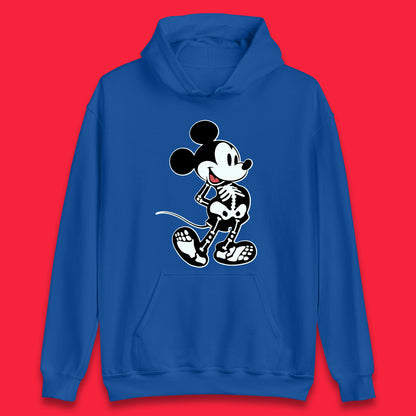 Disney Mickey Mouse Skeleton Funny Horror Scary Cartoon Character Mickey Skull Disneyland Vacation Trip Disney World Unisex Hoodie