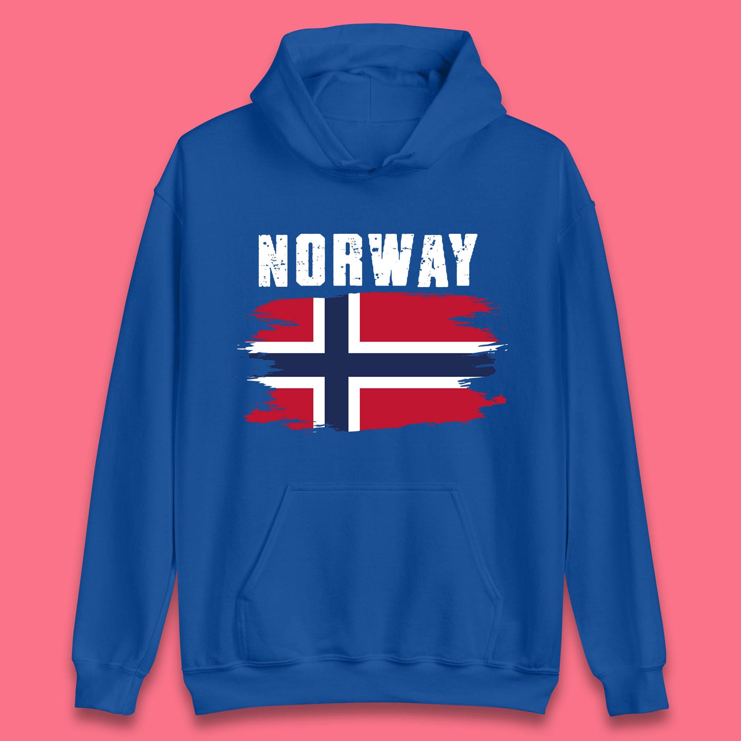 Distressed Norway Flag Kingdom Of Norway Patriotic Norwegian Flag Unisex Hoodie