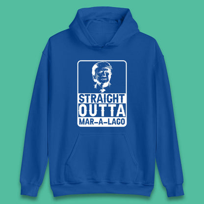 Donald Trump Straight Outta Mar-A-Lago USA Mugshot President Elections 2024 Unisex Hoodie