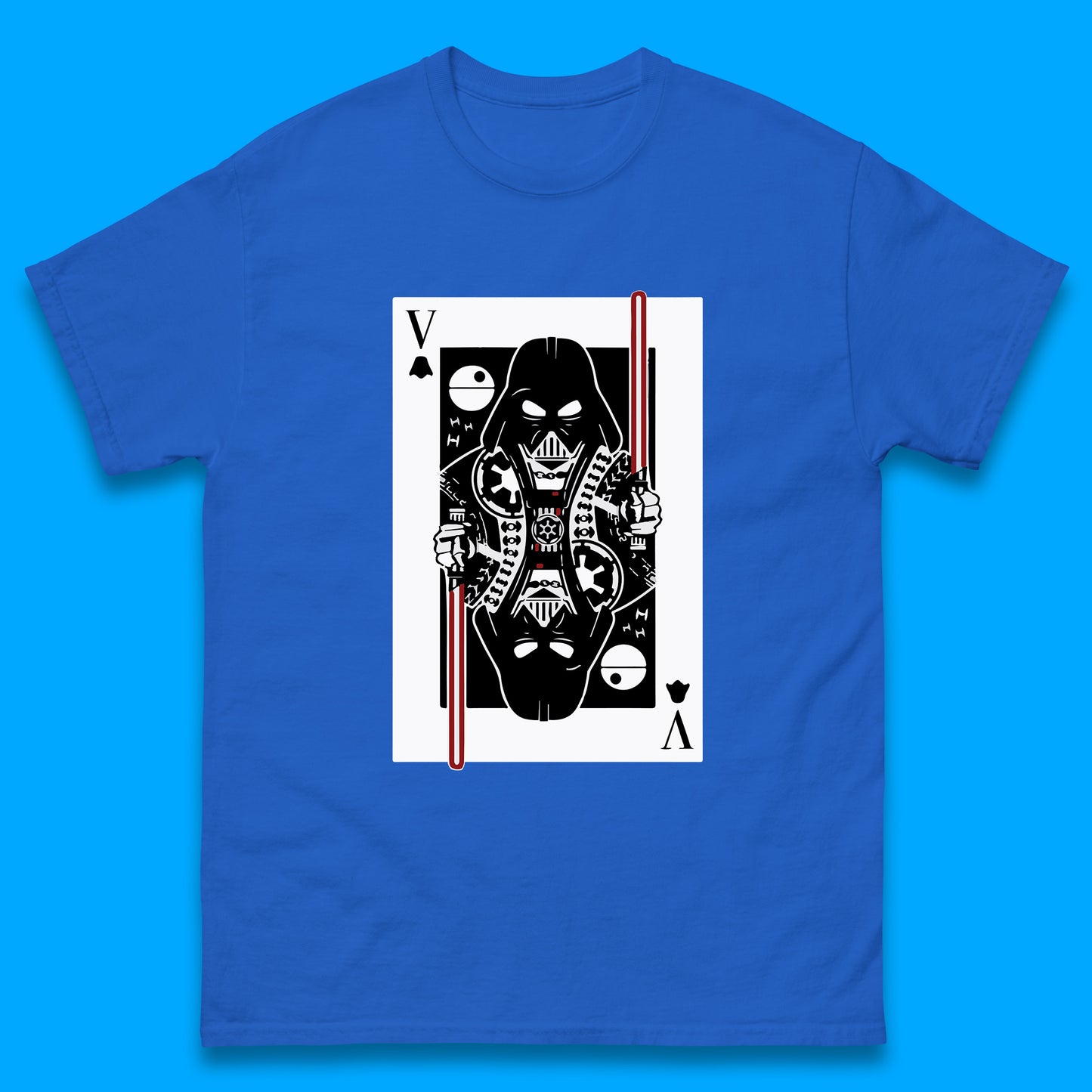 Star Wars Fictional Character Darth Vader Playing Card Vader King Card Sci-fi Action Adventure Movie 46th Anniversary Mens Tee Top