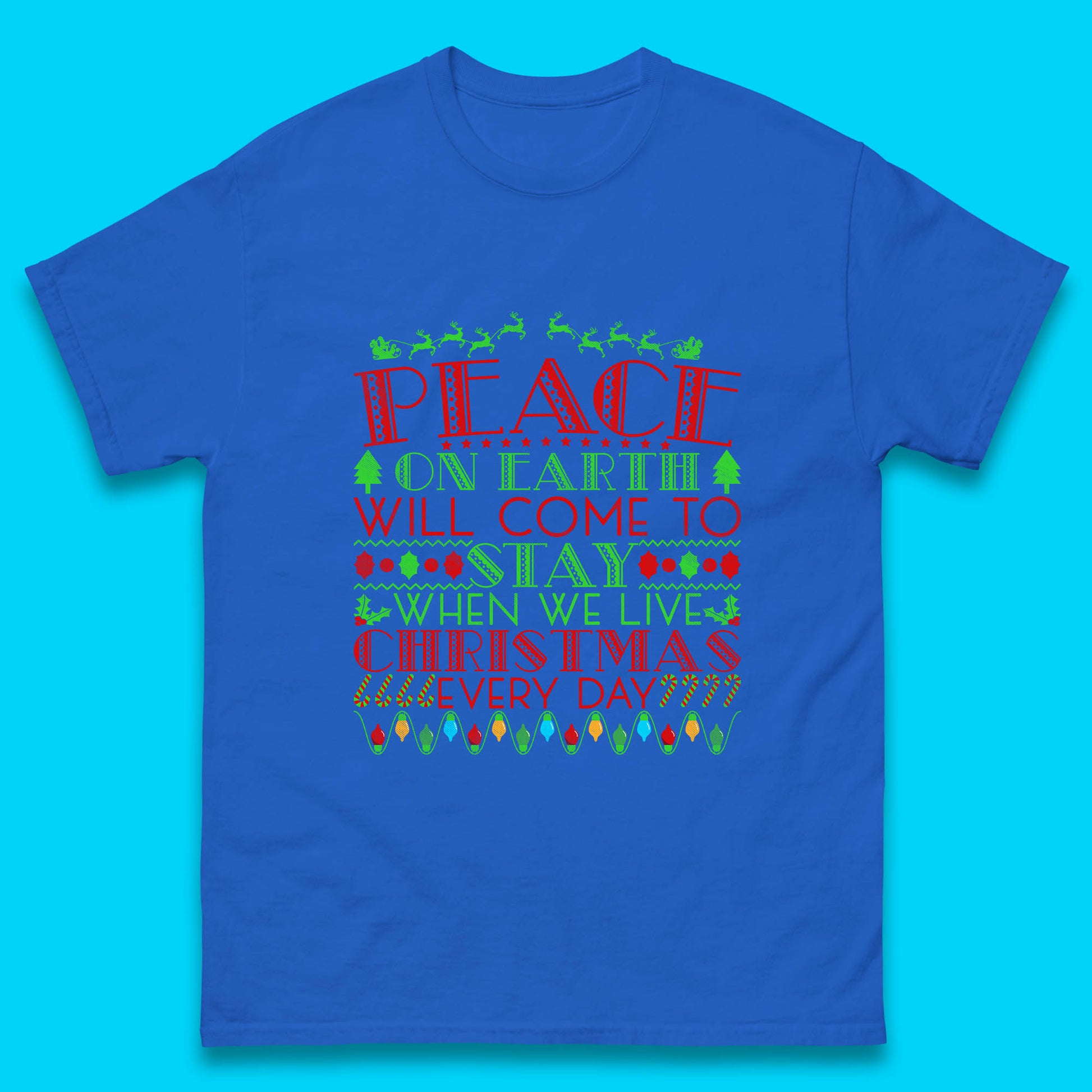 peace on earth christmas quote t shirt