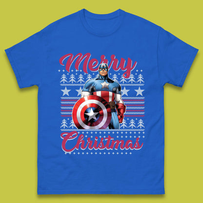 Captain America Christmas Mens T-Shirt