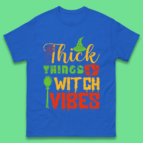 Thick Things Witch Vibes Halloween Magic Spooky Witches Witchcraft Mens Tee Top