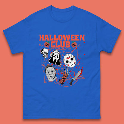 Halloween Club Horror Scary Friends Halloween Horror Movie Characters Mens Tee Top