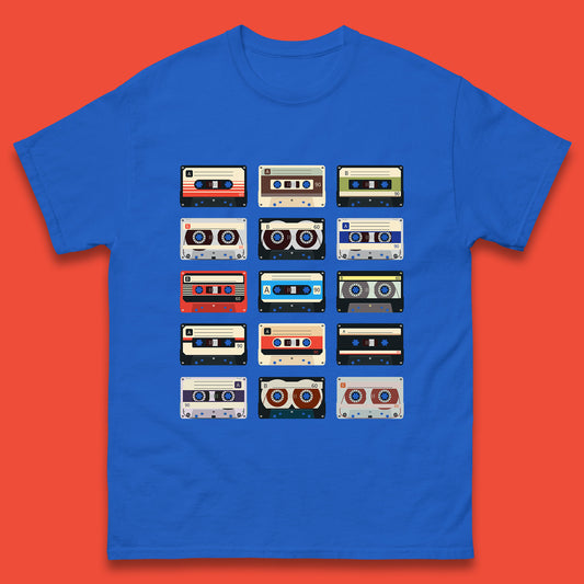 Vintage Cassettes Tapes Retro Rock Band Old School Music Lover Mens Tee Top