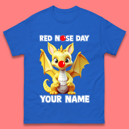 Personalised Dragon Red Nose Day Mens T-Shirt