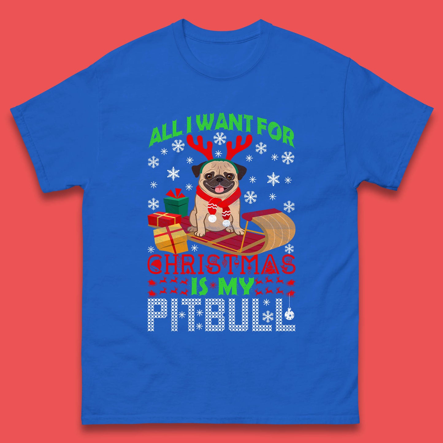 christmas pitbull t shirt