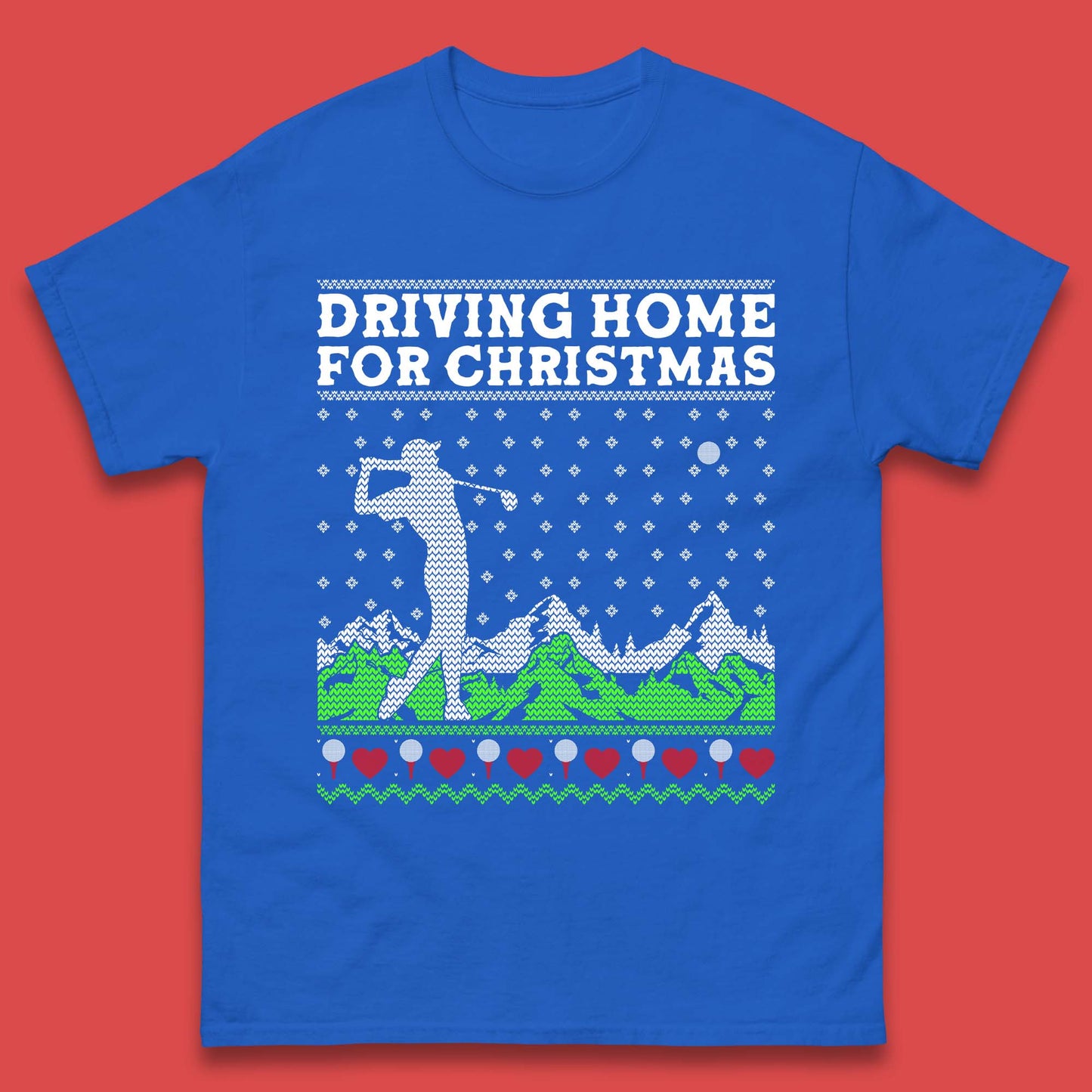 Driving Home For Christmas Golf Mens T-Shirt