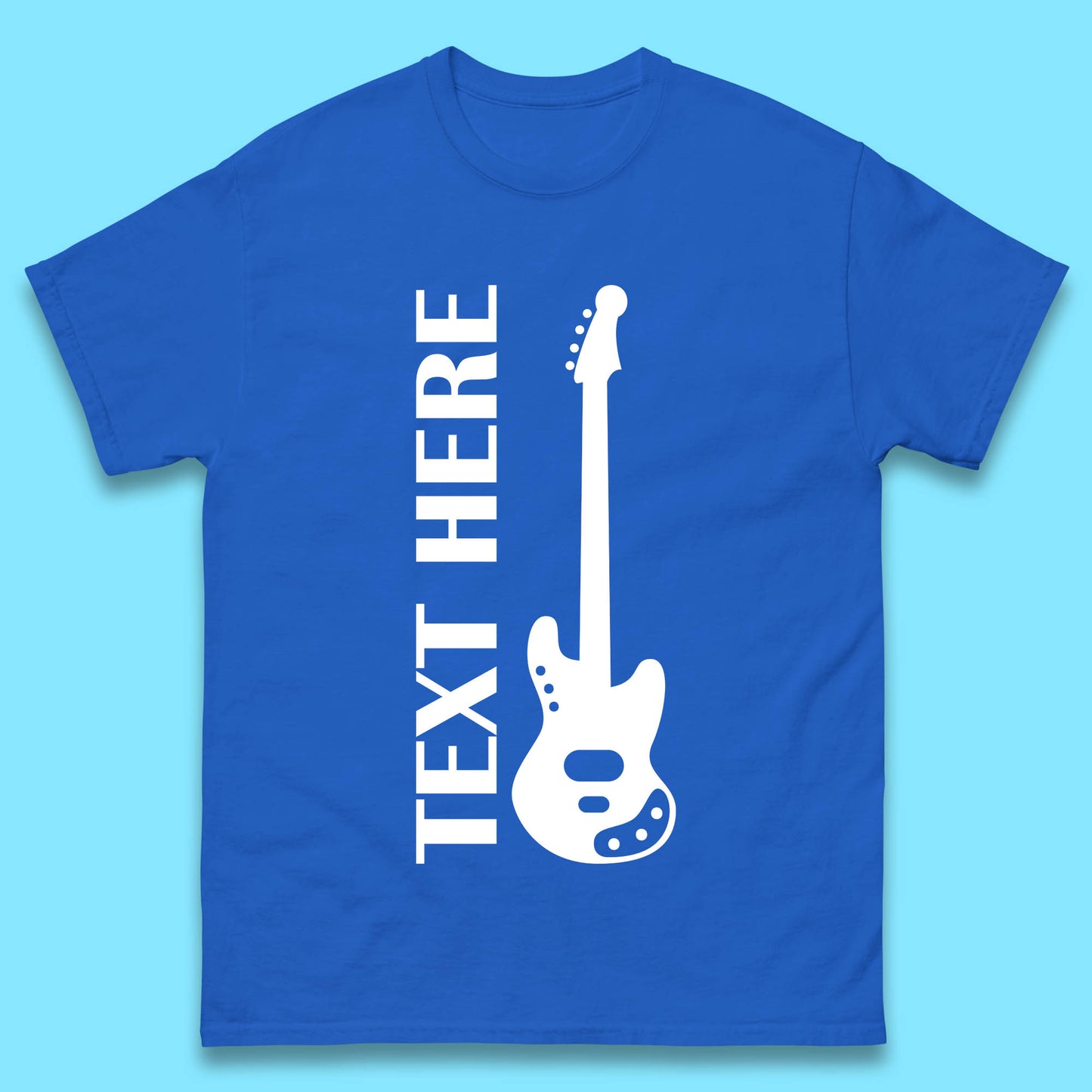 Personalised Guitarist T-Shirt with any Text