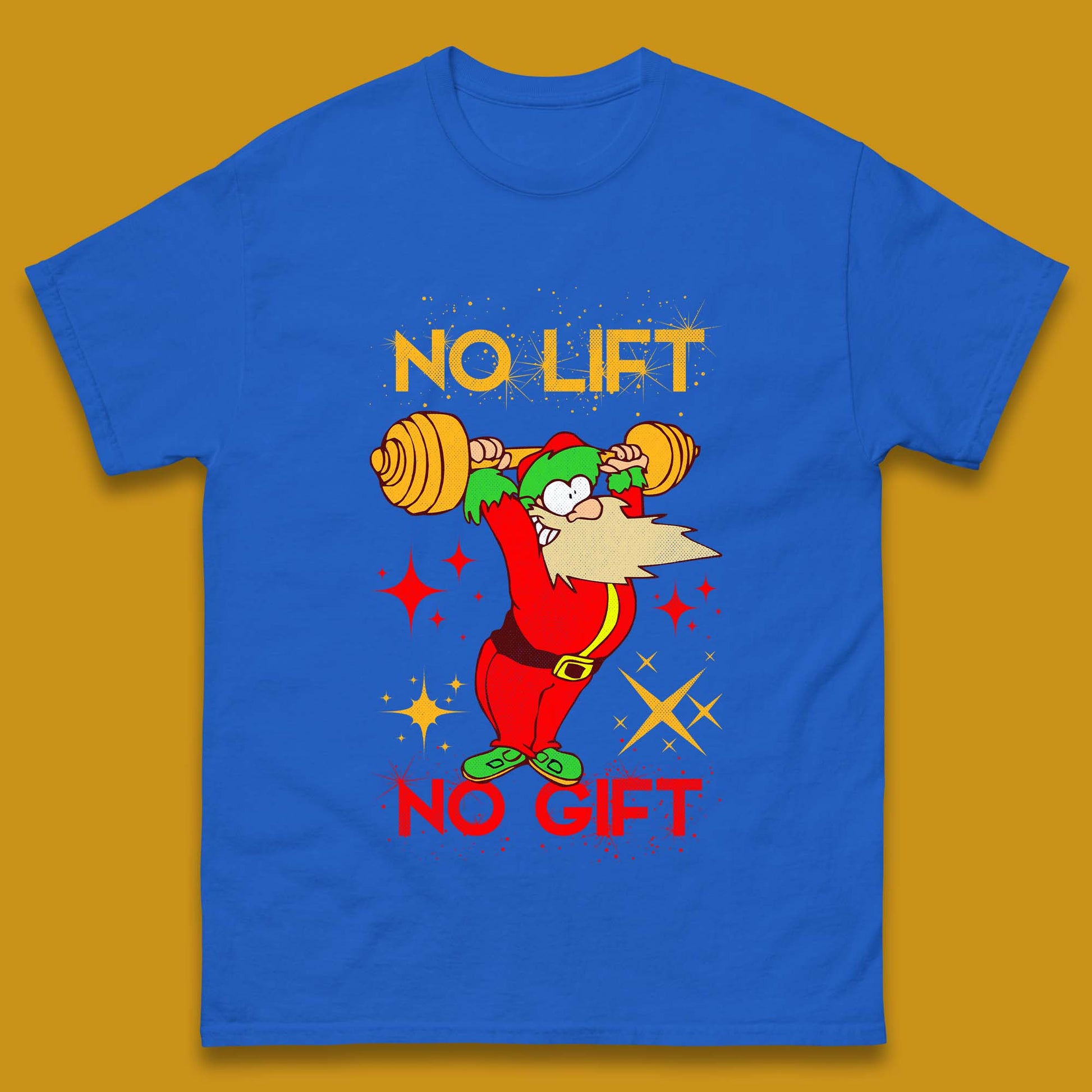 santa workout christmas t shirt