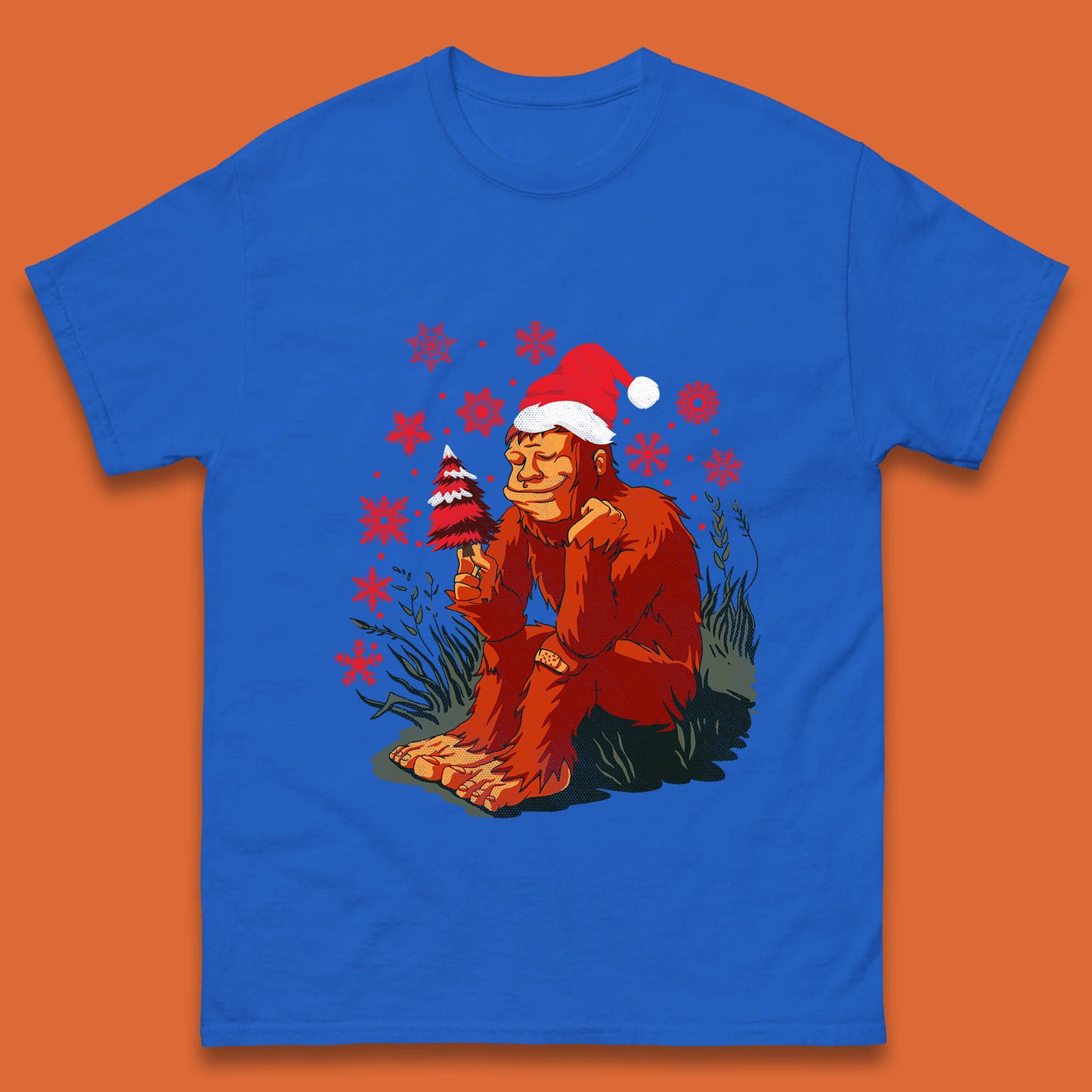 bigfoot christmas tree t shirt