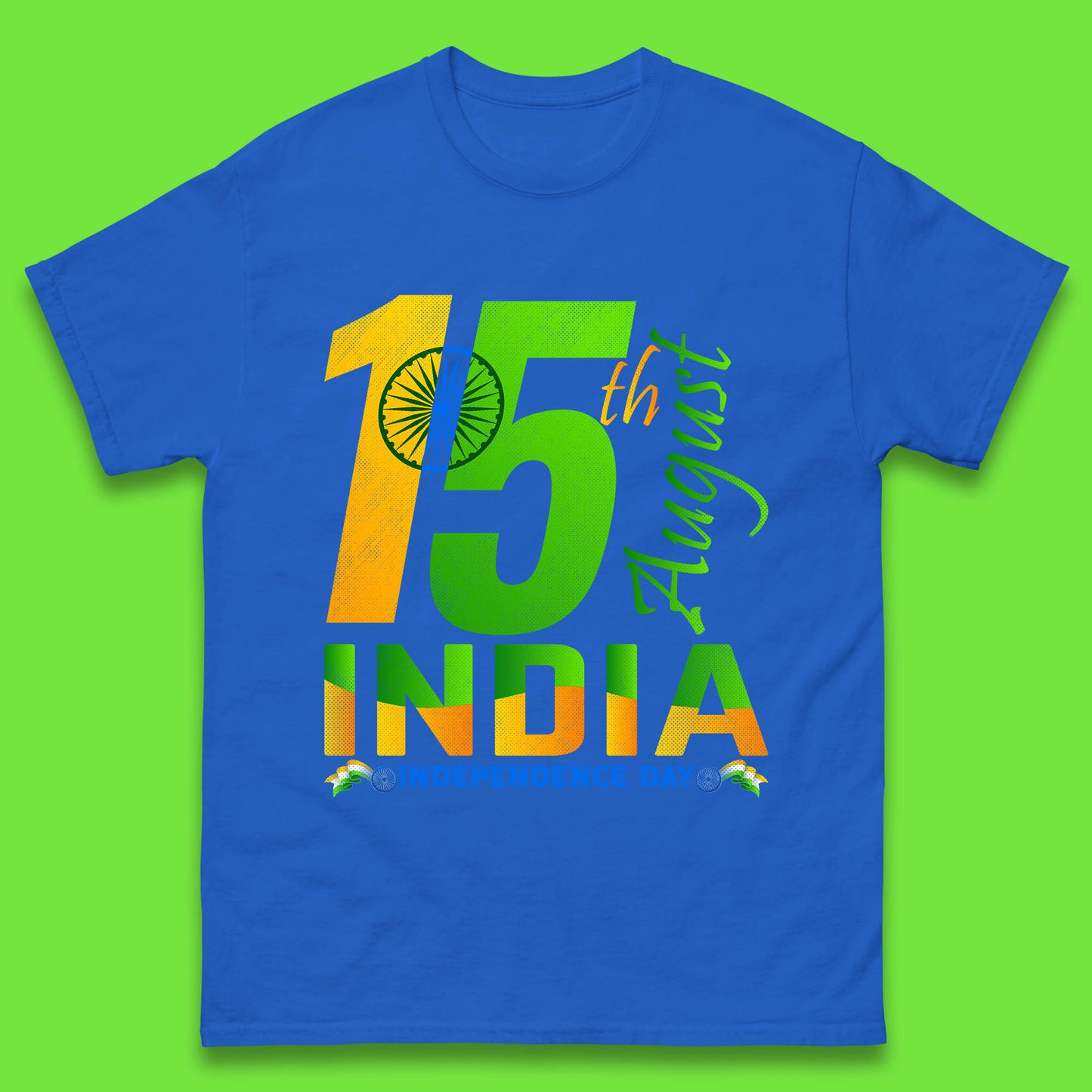 15th August India Independence Day Patriotic Indian Flag Indian Pride Mens Tee Top