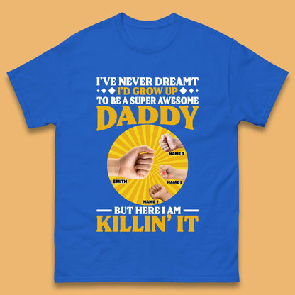 Personalised To Be A Super Awesome Daddy Mens T-Shirt