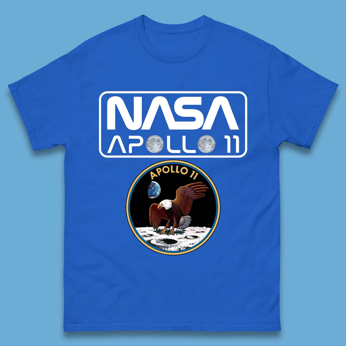 Nasa Apollo 11 First Lunar Landing Moon Rocket Astronomy Mens Tee Top