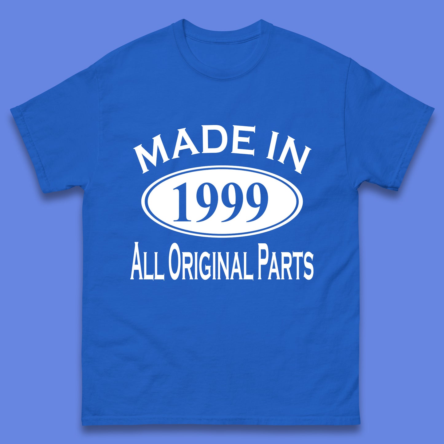 Made In 1999 All Original Parts Vintage Retro 24th Birthday Funny 24 Years Old Birthday Gift Mens Tee Top