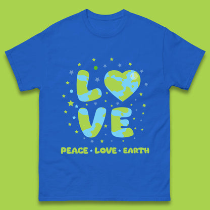 Peace Love Earth Environmental Climate Change Save The Earth Mens Tee Top