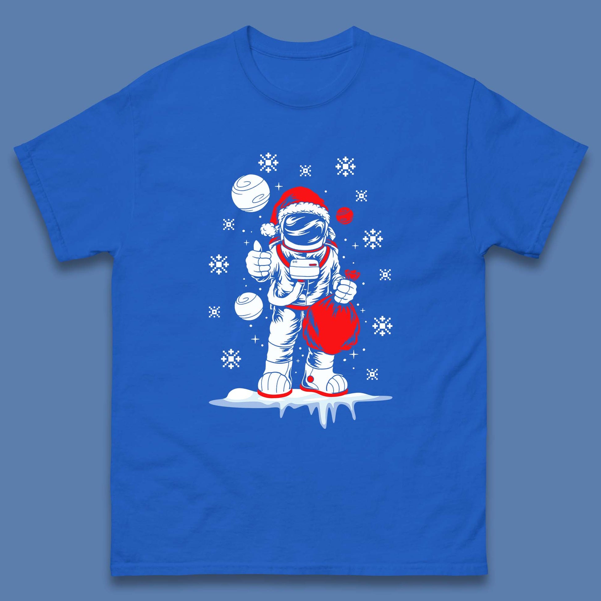 christmas astronaut t shirt